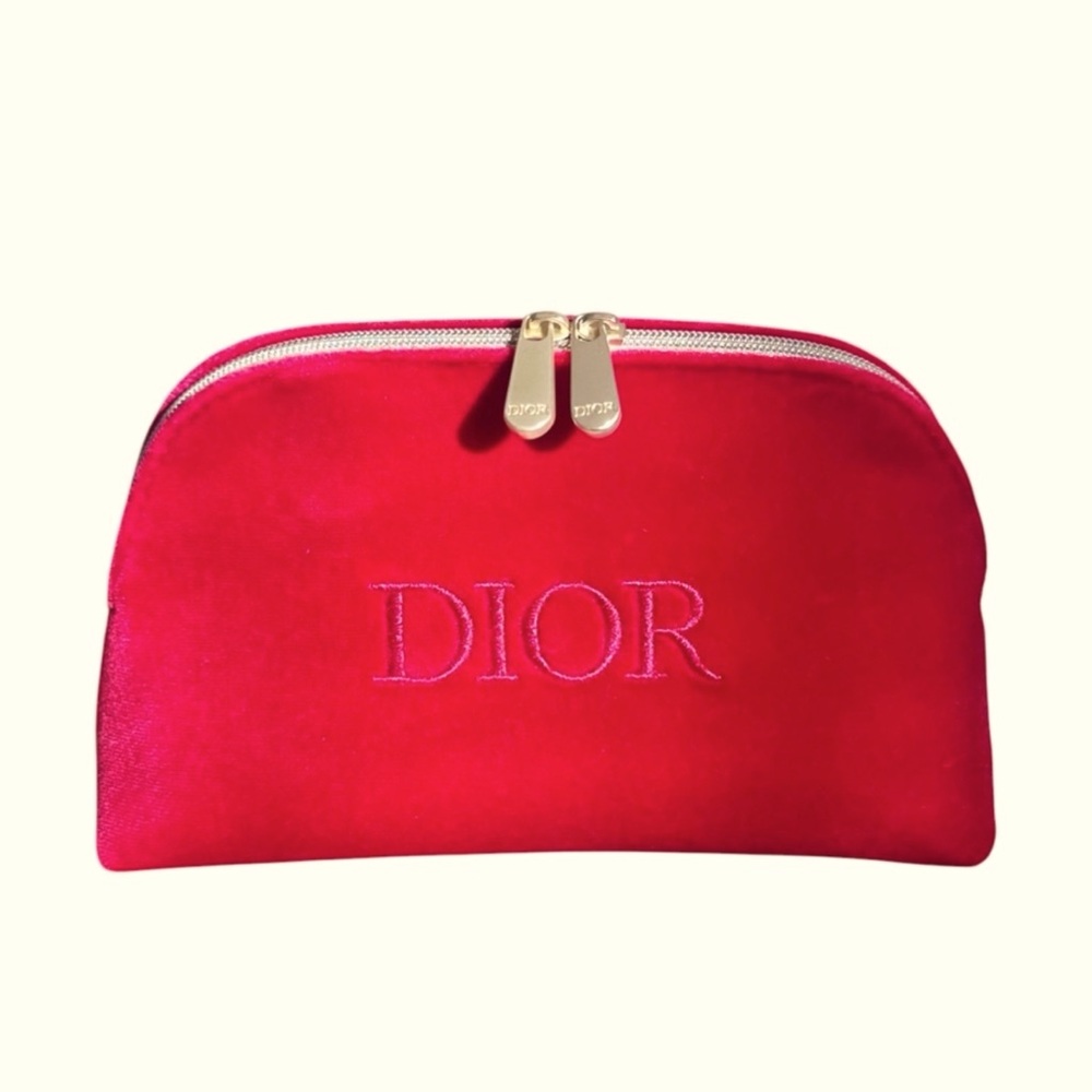Dior beauty pouch red
